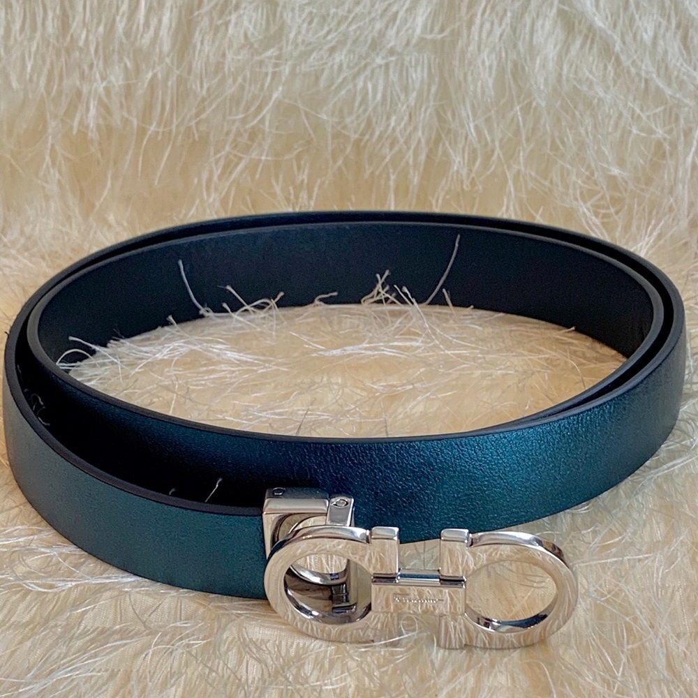 Ferragamo reversible dark green/black